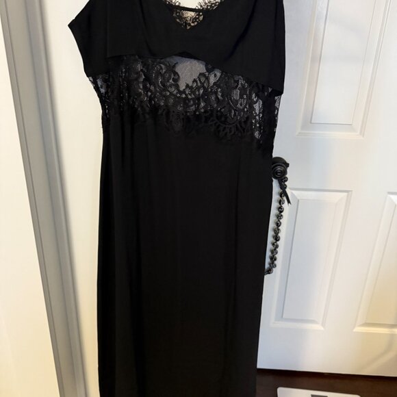 Black Open Edit Lace Trip Slip Dress - NWT - Size L - Picture 4 of 4